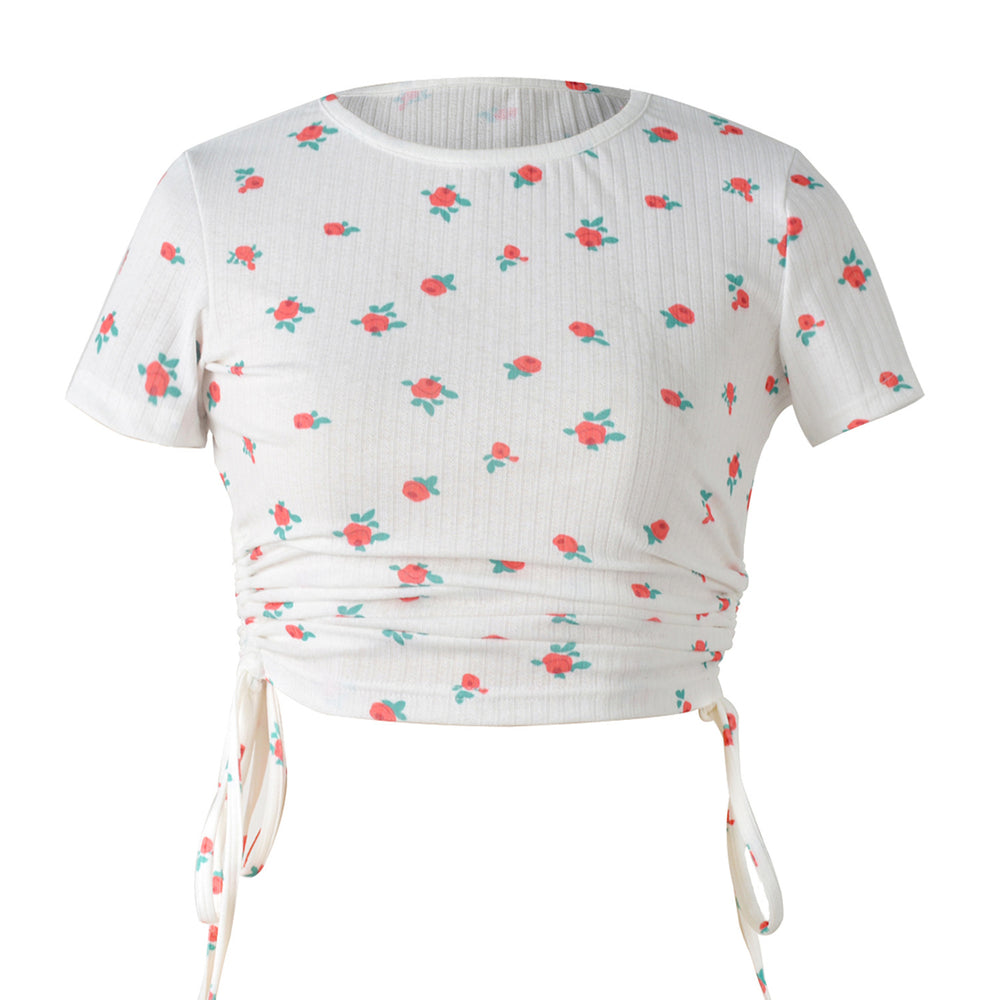 
                  
                    Drawstring Side Ruched Tee
                  
                
