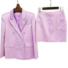 Double Breasted Blazer and Skirt Set