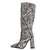 Zebra Print Tall Heeled Boots