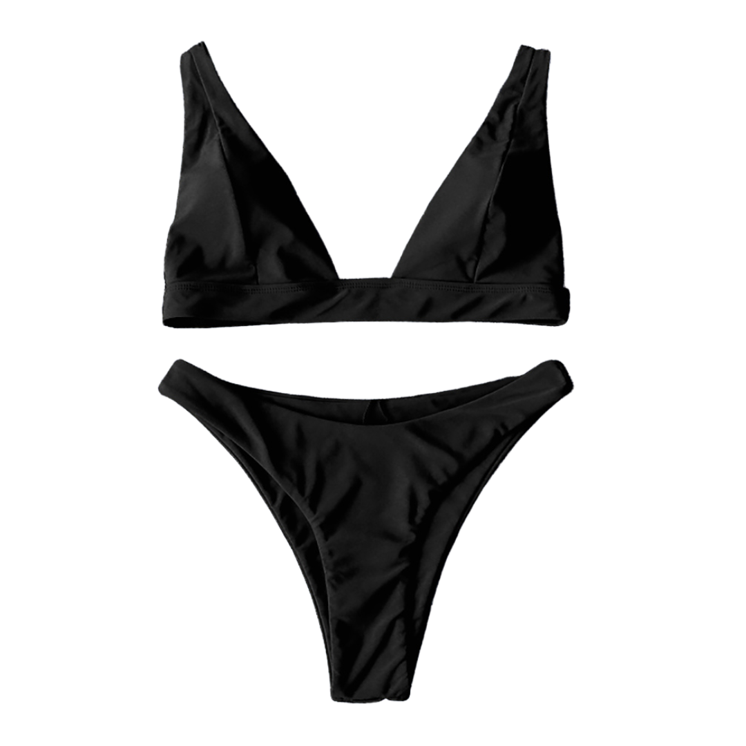 Solid Tank Bikini Set