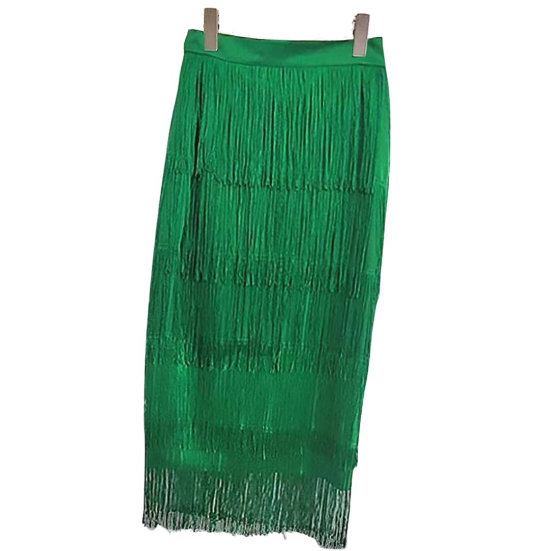 Fringe Bodycon Pencil Skirt
