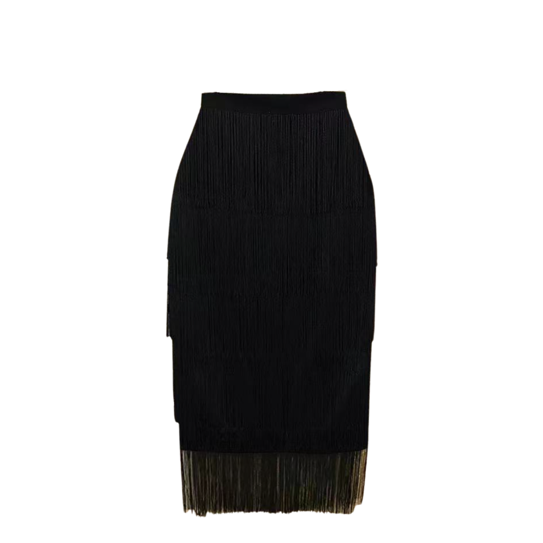 Fringe Bodycon Pencil Skirt