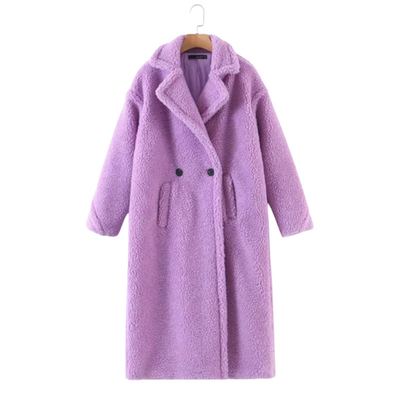 Oversized Teddy Mid Length Coat