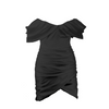 Ruched Fold-Over Dress