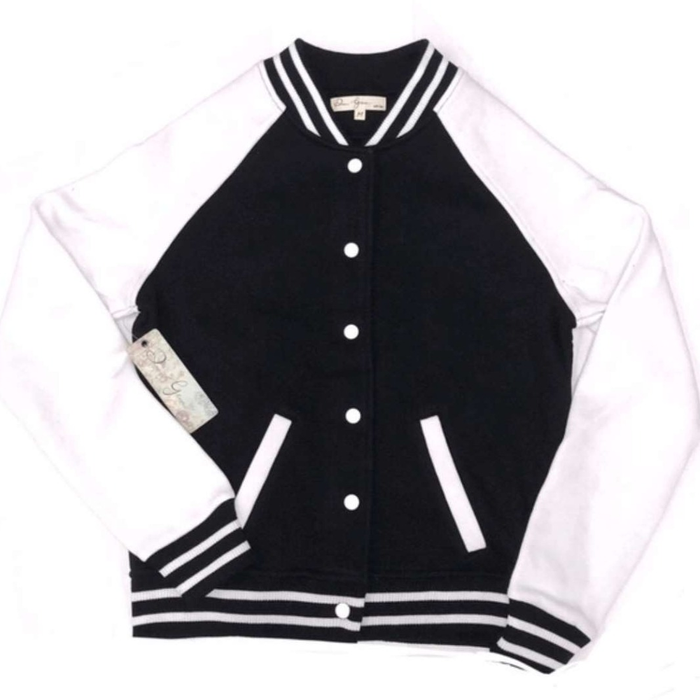 Black and White Bomber Jacket