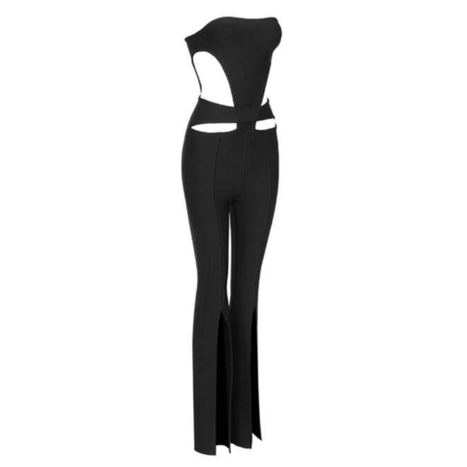 Strapless Cut out Bandage Jumpsuit