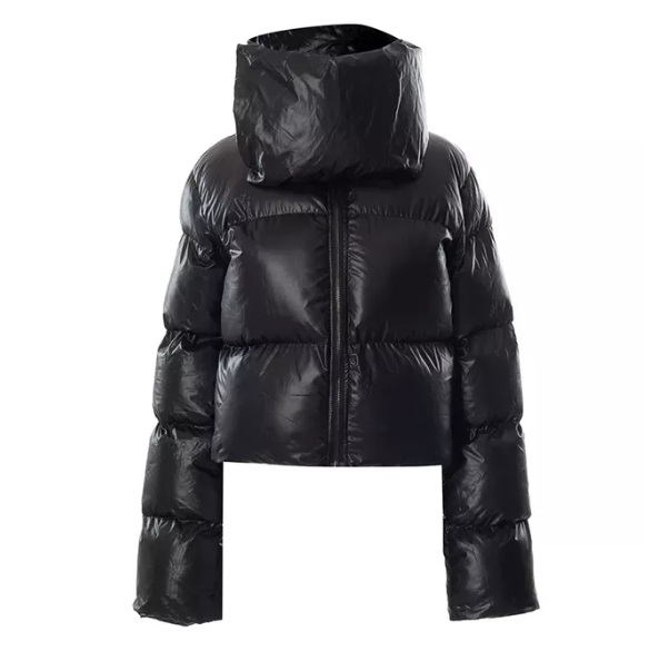 Thick Collar Zip Up Puffer Coat