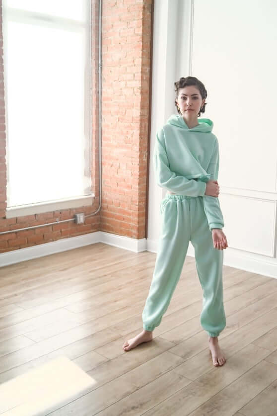 
                  
                    Crop Hoodie Tracksuit Set
                  
                