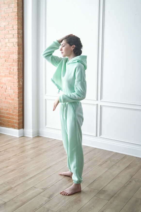 
                  
                    Crop Hoodie Tracksuit Set
                  
                