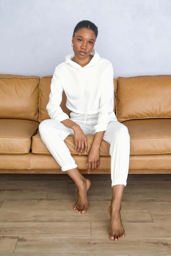 Crop Hoodie Tracksuit Set