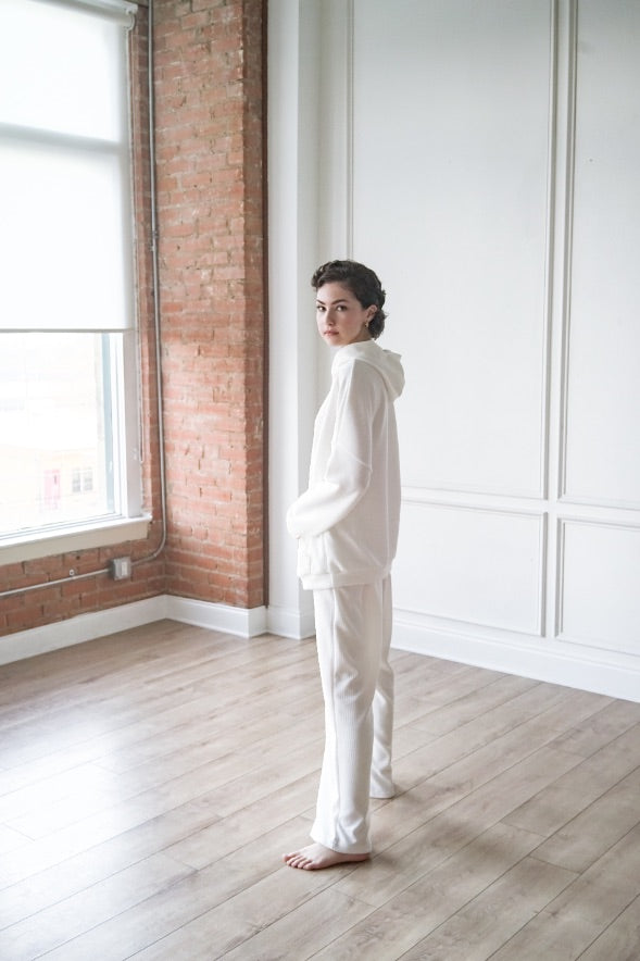 
                  
                    Rib-Knit Hoodie and Sweats
                  
                