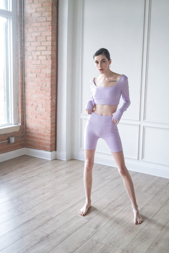 
                  
                    Square Neck Top and Biker Shorts
                  
                