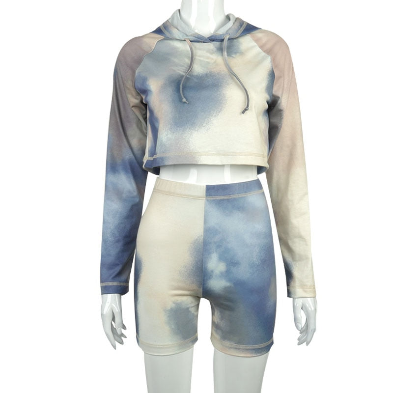 
                      
                        Tie-Dye Crop Hoodie & Shorts
                      
                    