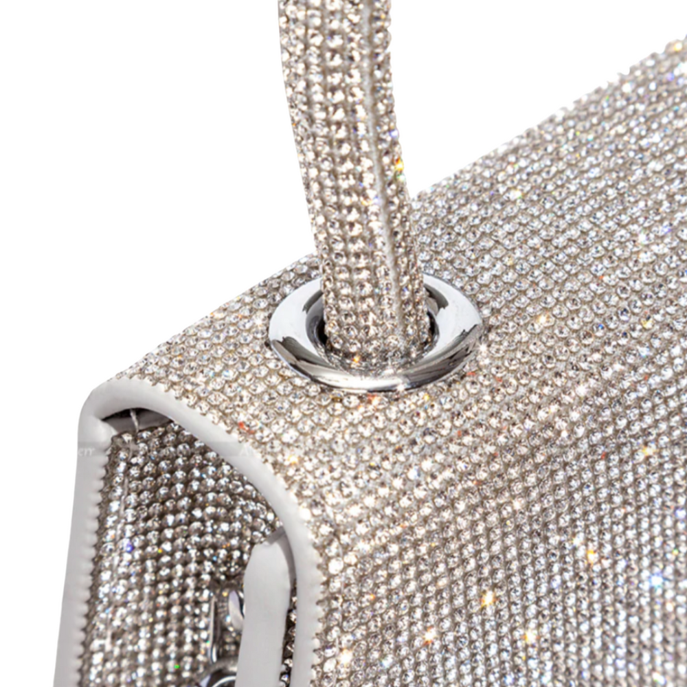 
                      
                        Rhinestone Top Handle Flap Bag
                      
                    