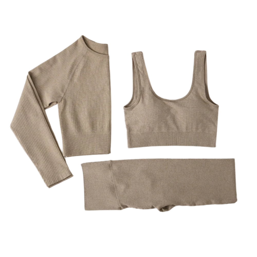 Three Piece Seamless Yoga Set