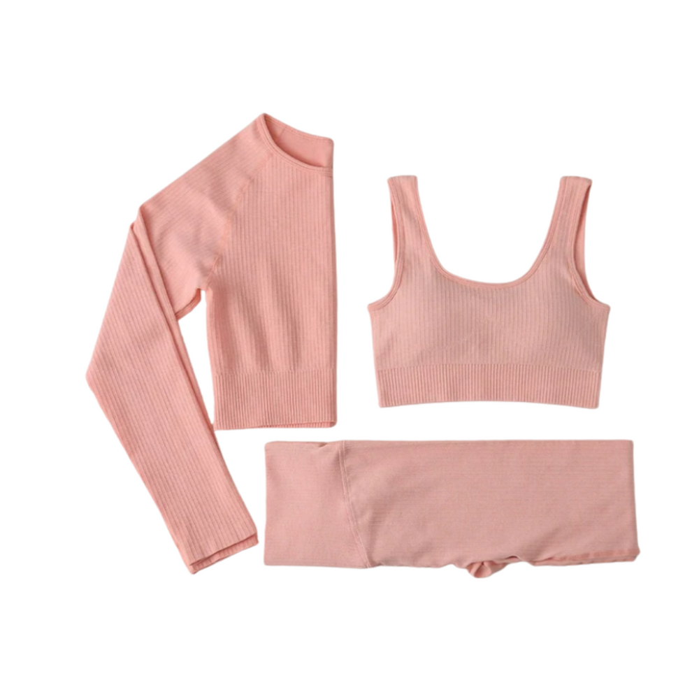 
                  
                    Three Piece Seamless Yoga Set
                  
                