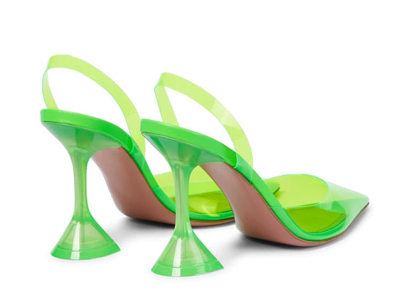 PVC Transparent Cone Heels