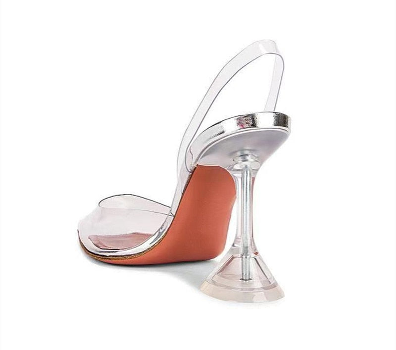 PVC Transparent Cone Heels