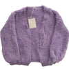 Mohair Knit Open Front Cardigan Sweater