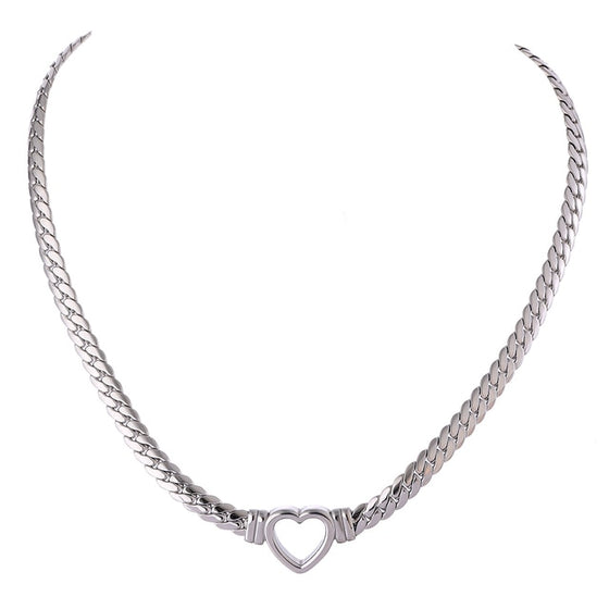 Stainless Steel Heart Chain Necklace