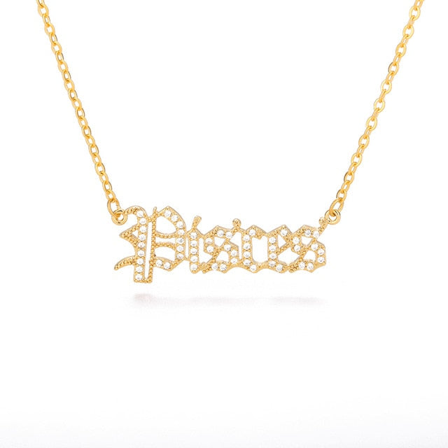 
                      
                        Zodiac Sign Rhinestone Necklace
                      
                    