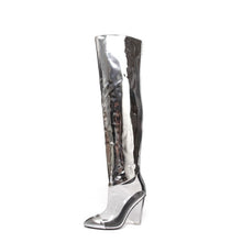  Clear Cut Out Over the Knee PVC Wedge Boots