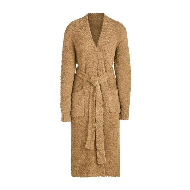 Teddy Floor Length Cardigan