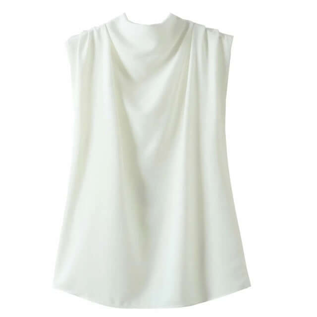 
                      
                        Drape Front Sleeveless Blouse
                      
                    