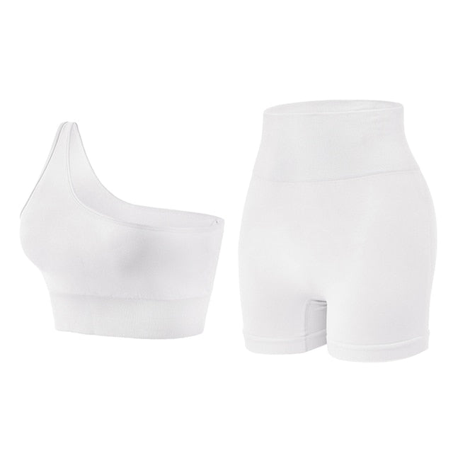 
                  
                    One Shoulder Sports Top and Spandex Set
                  
                