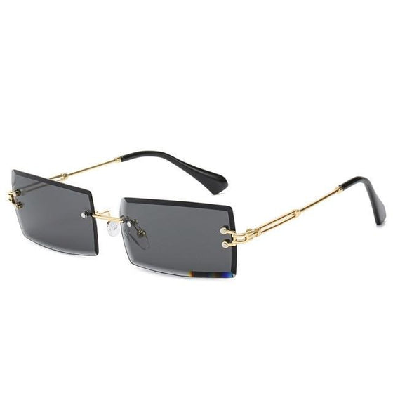 Rimless Square Lens Sunglasses