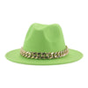 Chain Strap Fedora Hat