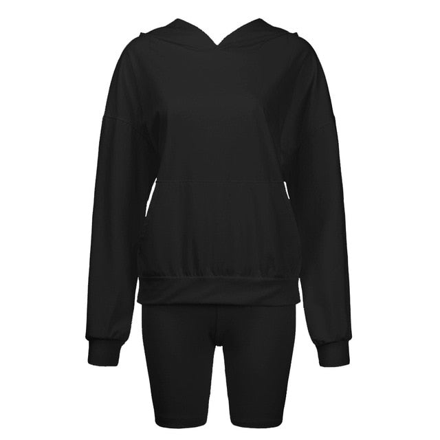◆SET UP③２点◆Pullover Hoodie+Biker Shorts Hoodie and Biker Shorts Set – Shop Style Shark